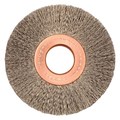Weiler 2" Dia Crimped Wire Wheel, .008" Steel Fill, 1/2" Arbor Hole 15443